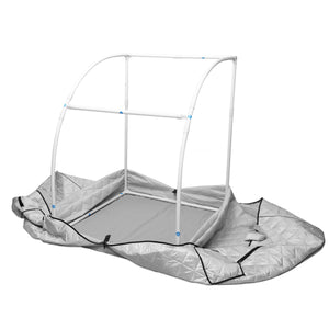 Oversized Portable Steam Sauna for Weight Loss, Detox & Relaxation at Home, Chair Included - Silver-Frovial