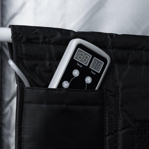 Durasage Portable Full Size Infrared Sauna for at Home | Ultra Low EMF Infrared Panels | LED Lighting, Heating Foot Pad and Portable Chair (1-Person)-Frovial