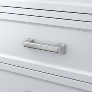 Affinity 37" Single Sink Vanity with White & Gray Carrara Marble Top-Frovial