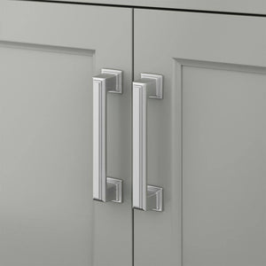 Affinity 61" Double Sink Vanity with White & Gray Carrara Marble Top-Frovial