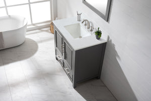 Estate 36" Single Vanity with White Quartz Top-Frovial