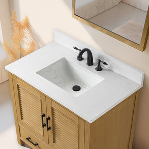 Estate 36" Single Vanity with White Quartz Top-Frovial
