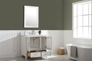 Estate 36" Single Vanity with White Quartz Top-Frovial