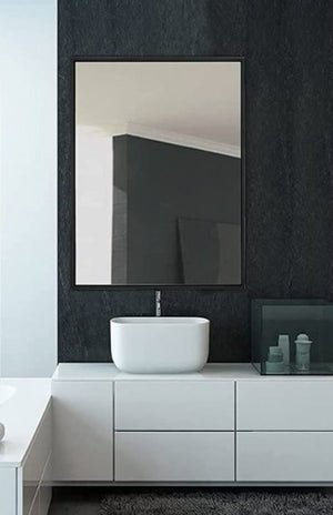 Vera 24" x 32" Rectangular Vanity Mirror with Modern Metal Frame-Frovial