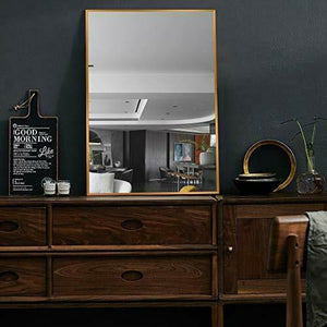 Vera 24" x 32" Rectangular Vanity Mirror with Modern Metal Frame-Frovial