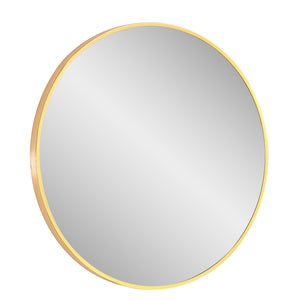 Vera 28" x 28" Round Vanity Mirror with Stainless Steel Frame-Frovial