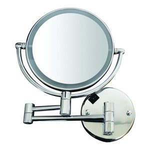 Round Wall Mount Dual Led 7X Magnified Mirror-Frovial