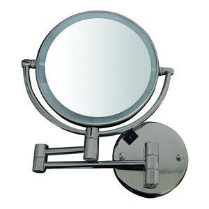Round Wall Mount Dual Led 7X Magnified Mirror-Frovial