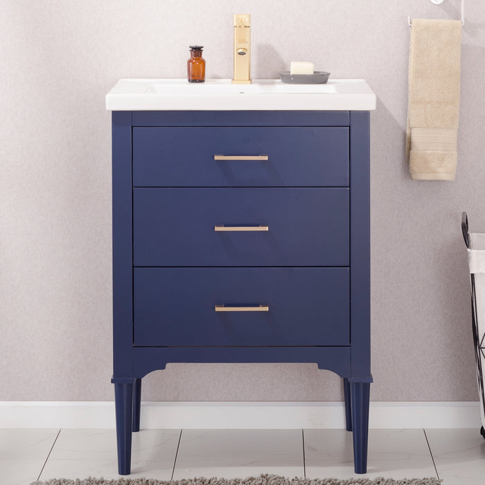 Mason 24" Single Sink Vanity with Porcelain Top-Frovial