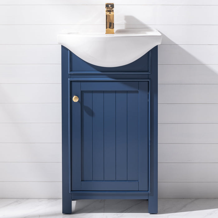 Marian 20" Single Sink Vanity with Porcelain Top-Frovial