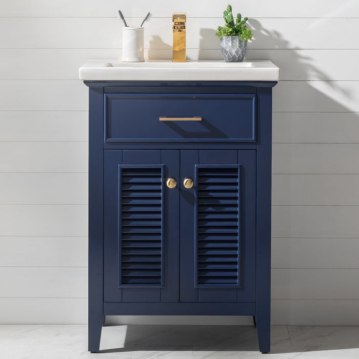 Cameron 24" Single Sink Vanity with Porcelain Top-Frovial