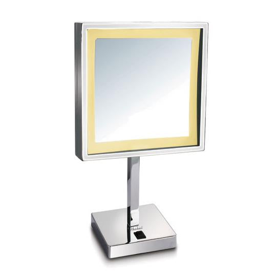 Square Freestanding Led 5X Magnified Mirror-Frovial