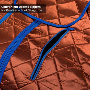 Large Portable Low EMF Negative Ion Indoor Sauna with Chair and Heated Footpad Included - Copper-Frovial