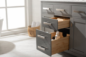 Valentino 42" Single Sink Vanity with White Quartz Top-Frovial