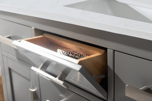 Valentino 42" Single Sink Vanity with White Quartz Top-Frovial