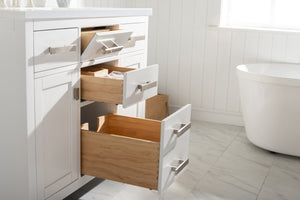 Valentino 42" Single Sink Vanity with White Quartz Top-Frovial