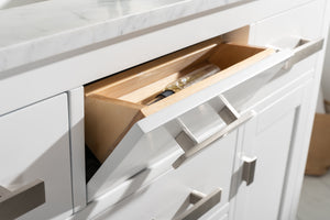 Valentino 42" Single Sink Vanity with White Quartz Top-Frovial