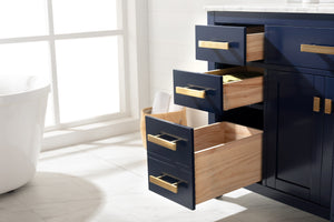 Valentino 48" Single Sink Vanity with White Quartz Top-Frovial