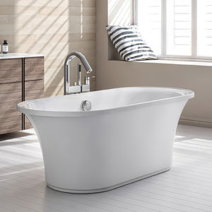 Oval Double Ended Freestanding Lucite Acrylic Bathtub-Frovial