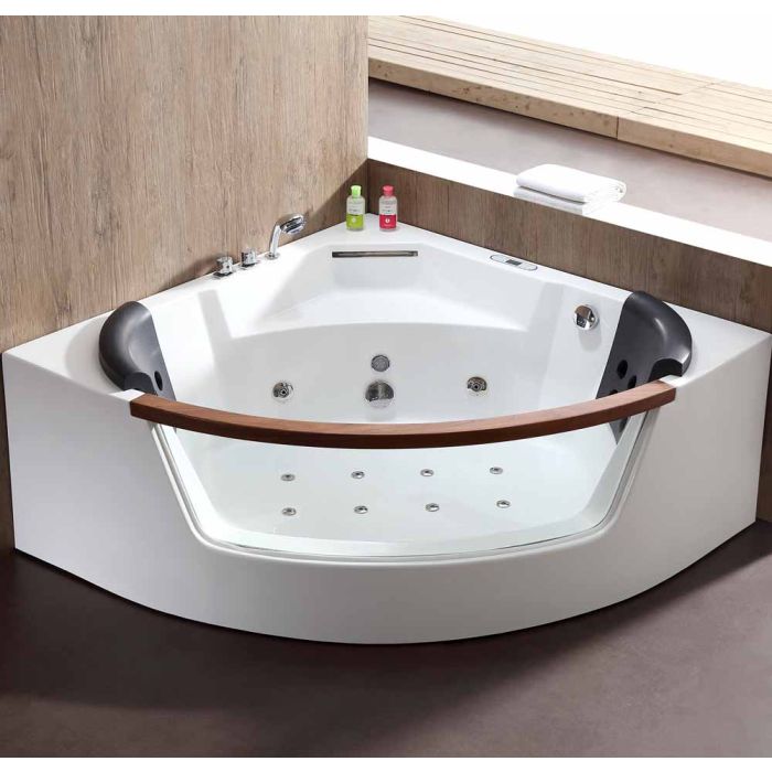 EAGO Rounded Acrylic Whirlpool Bathtub for Two-Frovial