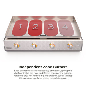 Brabura 32 Gas Griddle (Enameled Cast Iron)-Frovial