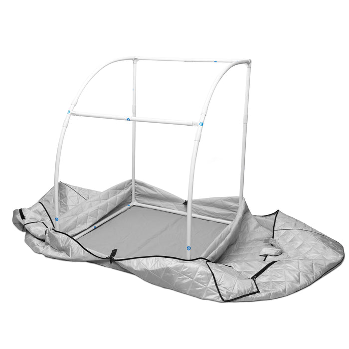 Oversized Portable Steam Sauna for Weight Loss, Detox & Relaxation at Home, Chair Included - Silver-Frovial