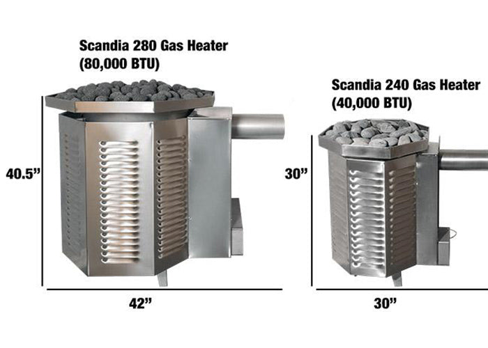 Scandia 40K BTU Gas Sauna Heater-Frovial