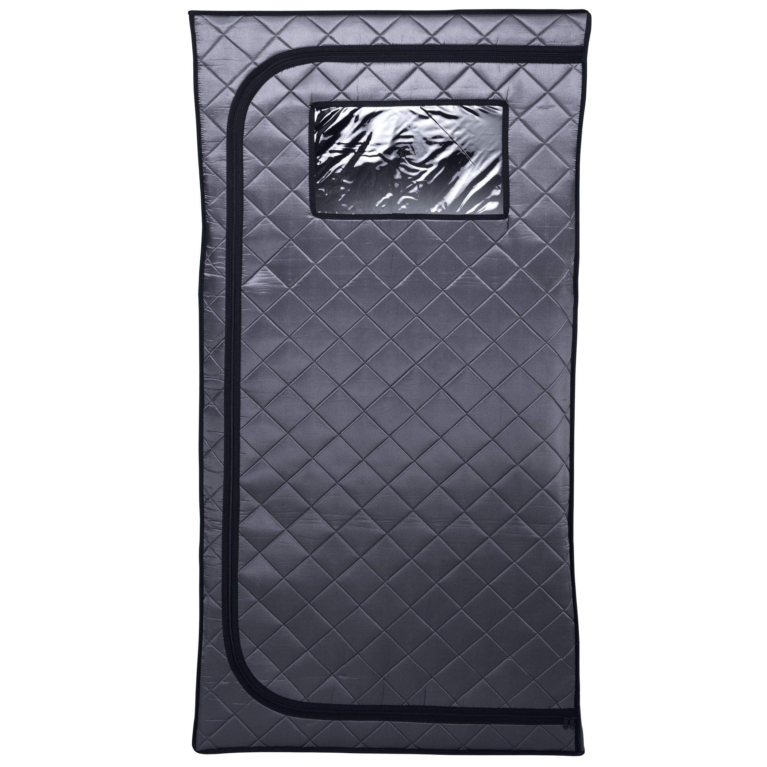 Durasage Portable Full Size Infrared Sauna for at Home | Ultra Low EMF Infrared Panels | LED Lighting, Heating Foot Pad and Portable Chair (1-Person)-Frovial