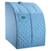 Durasage Lightweight Portable Personal Steam Sauna Spa for Relaxation at Home, 60 Minute Timer, 800 Watt Steam Generator, Chair Included - Light Blue-Frovial
