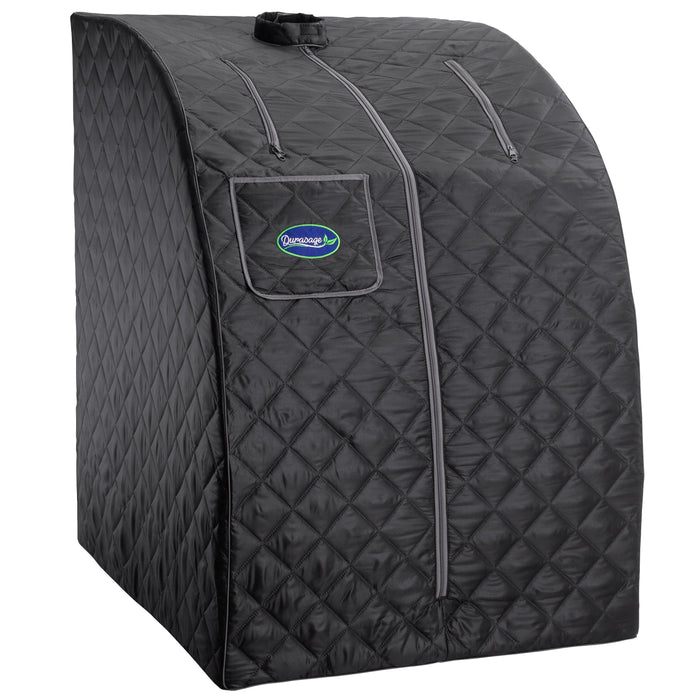 Personal Steam Sauna for Weight Loss, Detox & Relaxation at Home, Chair Included - (Black)-Frovial