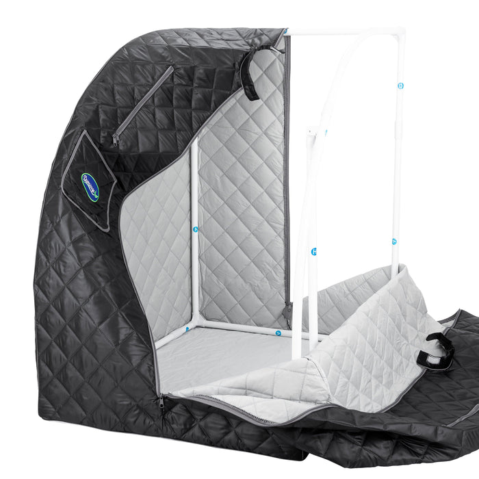Personal Steam Sauna for Weight Loss, Detox & Relaxation at Home, Chair Included - (Black)-Frovial