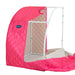 Durasage Lightweight Portable Personal Steam Sauna Spa for Relaxation at Home, 60 Minute Timer, 800 Watt Steam Generator, Chair Included - Fuchsia-Frovial