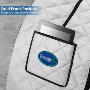 Oversized Portable Steam Sauna for Weight Loss, Detox & Relaxation at Home, Chair Included - Silver-Frovial