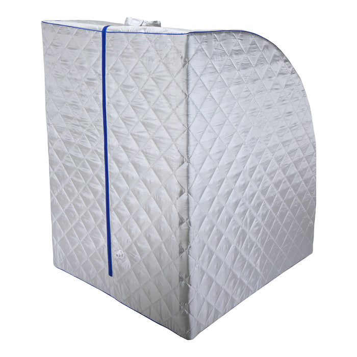 Durasage Lightweight Portable Personal Steam Sauna Spa for Relaxation at Home, 60 Minute Timer, 800 Watt Steam Generator, Chair Included - Blue Trim-Frovial