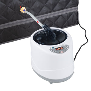Durasage Portable Full Body Steam Sauna for at Home | 1200W 2.6L Steam Generator Including Remote Control | Portable Chair (1-Person)-Frovial