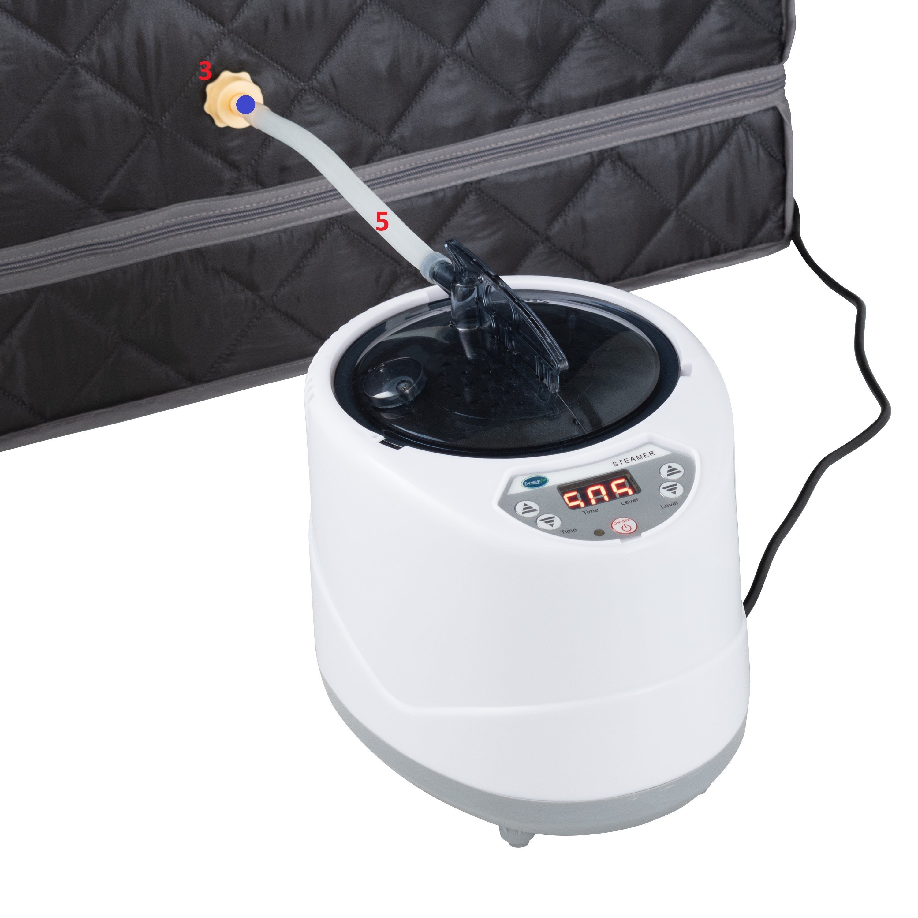 Durasage Portable Full Body Steam Sauna for at Home | 1200W 2.6L Steam Generator Including Remote Control | Portable Chair (1-Person)-Frovial