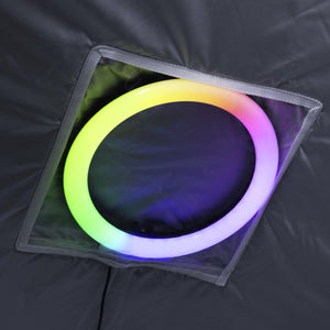 Durasage Portable Full Size Infrared Sauna for at Home | Ultra Low EMF Infrared | LED Lighting, Heating Foot Pad, Ceramic Heat Fan (2-Person)-Frovial