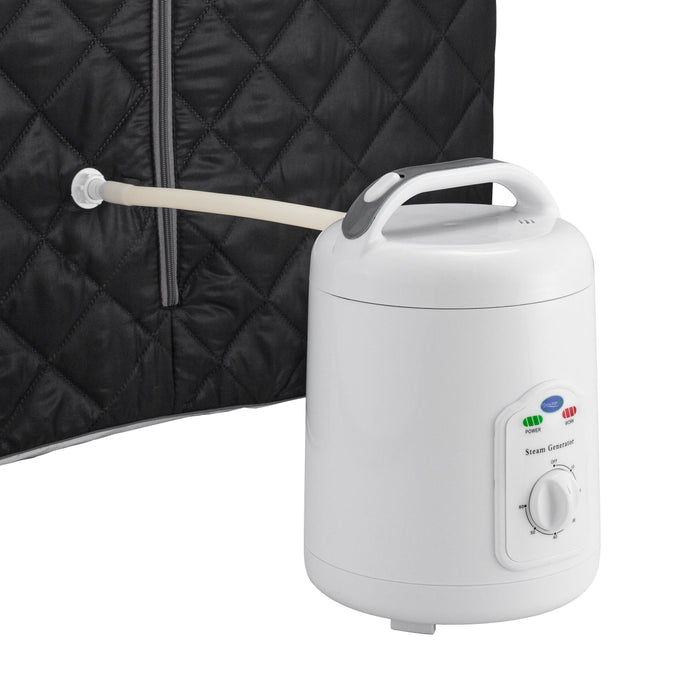 Personal Steam Sauna for Weight Loss, Detox & Relaxation at Home, Chair Included - (Black)-Frovial