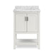 Affinity 25" Single Sink Vanity in White & Gray Carrara Marble Top-Frovial