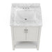 Affinity 25" Single Sink Vanity in White & Gray Carrara Marble Top-Frovial