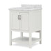 Affinity 25" Single Sink Vanity in White & Gray Carrara Marble Top-Frovial