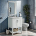Affinity 25" Single Sink Vanity in White & Gray Carrara Marble Top-Frovial