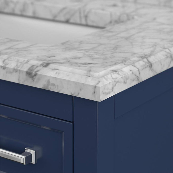 Affinity 31" Single Sink Vanity with White & Gray Carrara Marble Top-Frovial