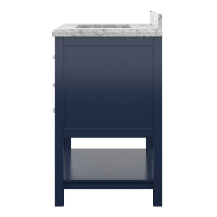 Affinity 31" Single Sink Vanity with White & Gray Carrara Marble Top-Frovial