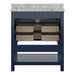 Affinity 31" Single Sink Vanity with White & Gray Carrara Marble Top-Frovial