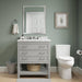 Affinity 31" Single Sink Vanity with White & Gray Carrara Marble Top-Frovial