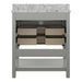 Affinity 31" Single Sink Vanity with White & Gray Carrara Marble Top-Frovial