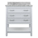 Affinity 31" Single Sink Vanity with White & Gray Carrara Marble Top-Frovial