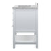 Affinity 31" Single Sink Vanity with White & Gray Carrara Marble Top-Frovial