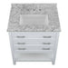 Affinity 31" Single Sink Vanity with White & Gray Carrara Marble Top-Frovial